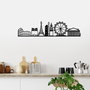 Wallity European Cities Skyline Escultura de pared en Negro